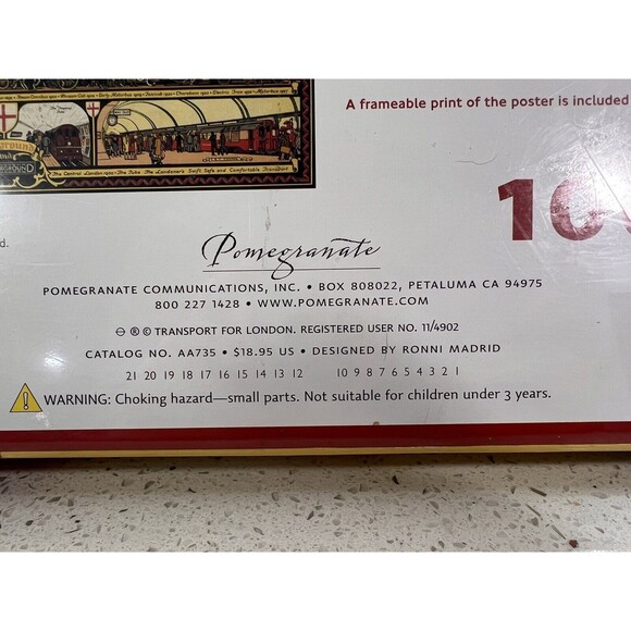 Richard T. Cooper The‎ Londoner's Transport  1000 piece Pomegranate Puzzle - Picture 6 of 7